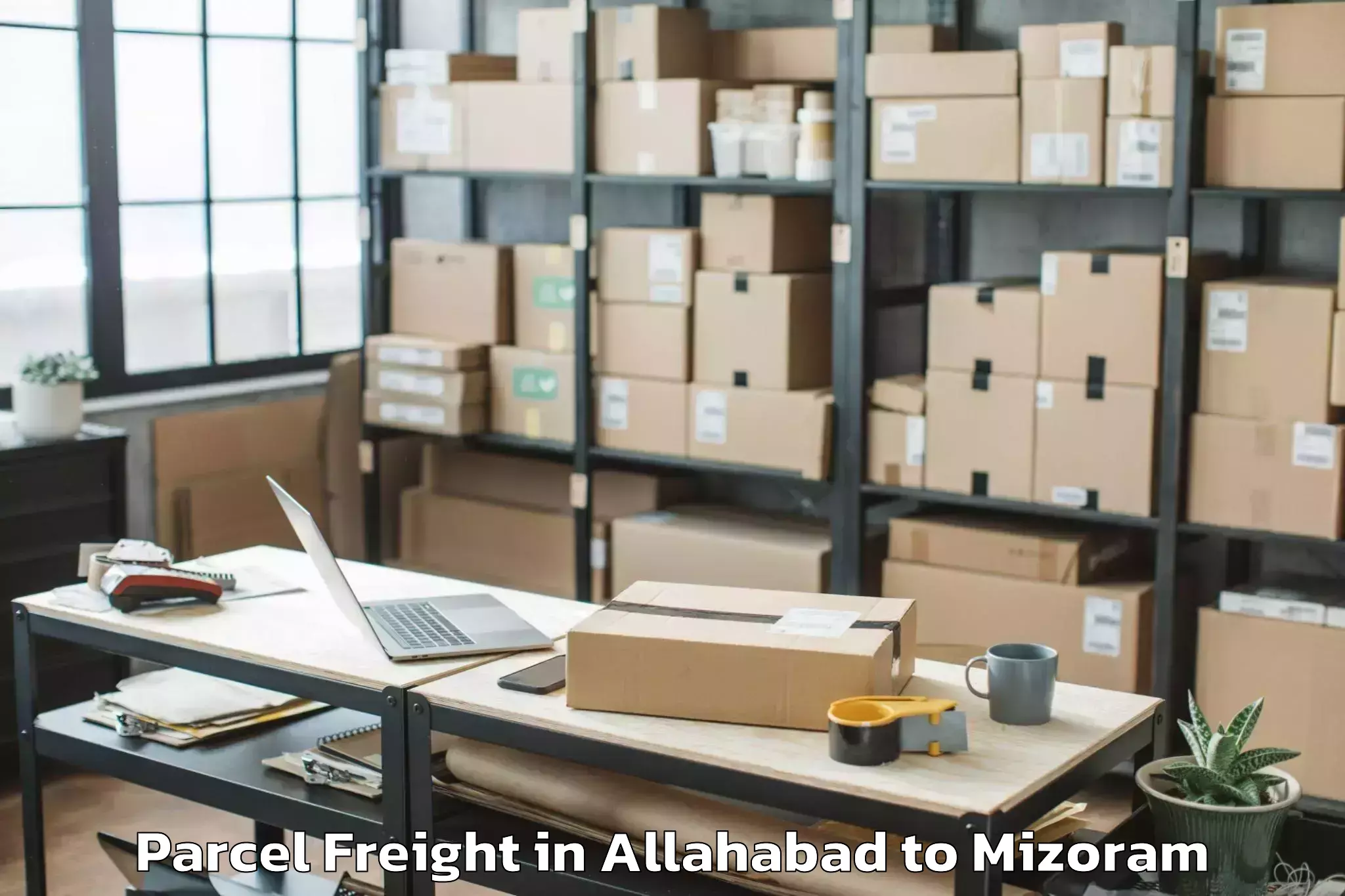 Book Allahabad to North Vanlaiphai Parcel Freight Online